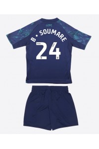 Leicester City Boubakary Soumare #24 Jalkapallovaatteet Lasten Vieraspeliasu 2025-26 Lyhythihainen (+ Lyhyet housut)